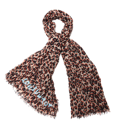 Louis Vuitton Cashmere Silk Leopard Etole Stole Sable 1 of 4