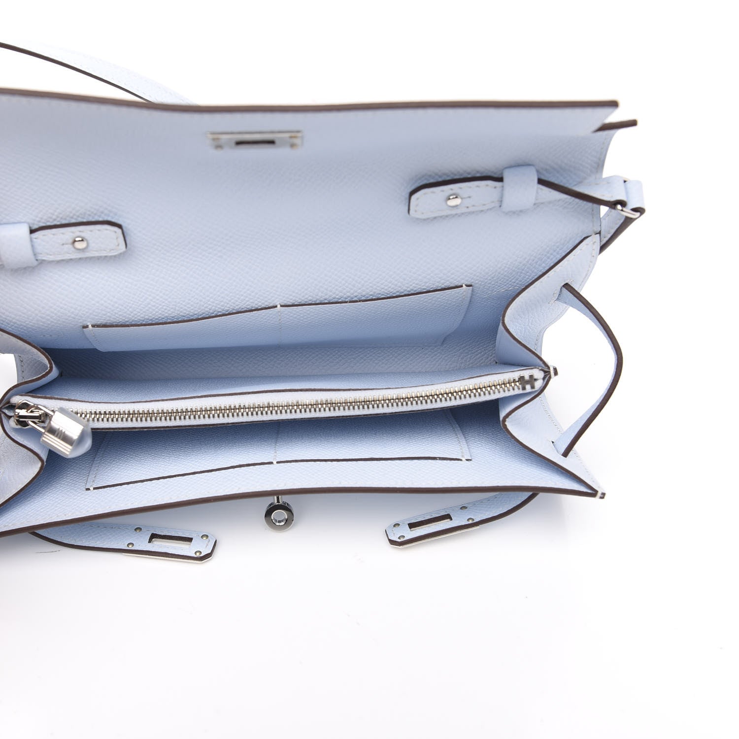 Hermes Epsom Kelly Wallet To Go Bleu Brume 5 of 10