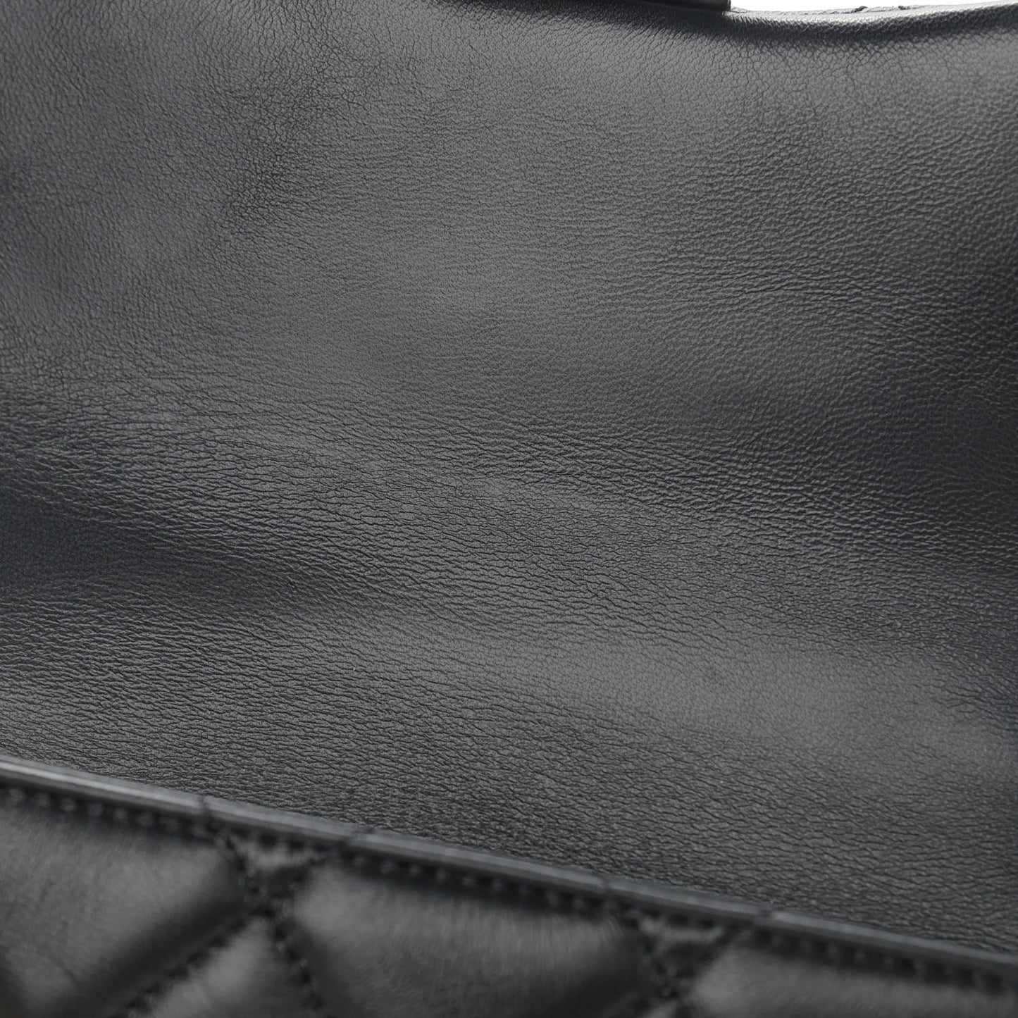 Lambskin Enamel Quilted Mini Pending CC Square Flap Black