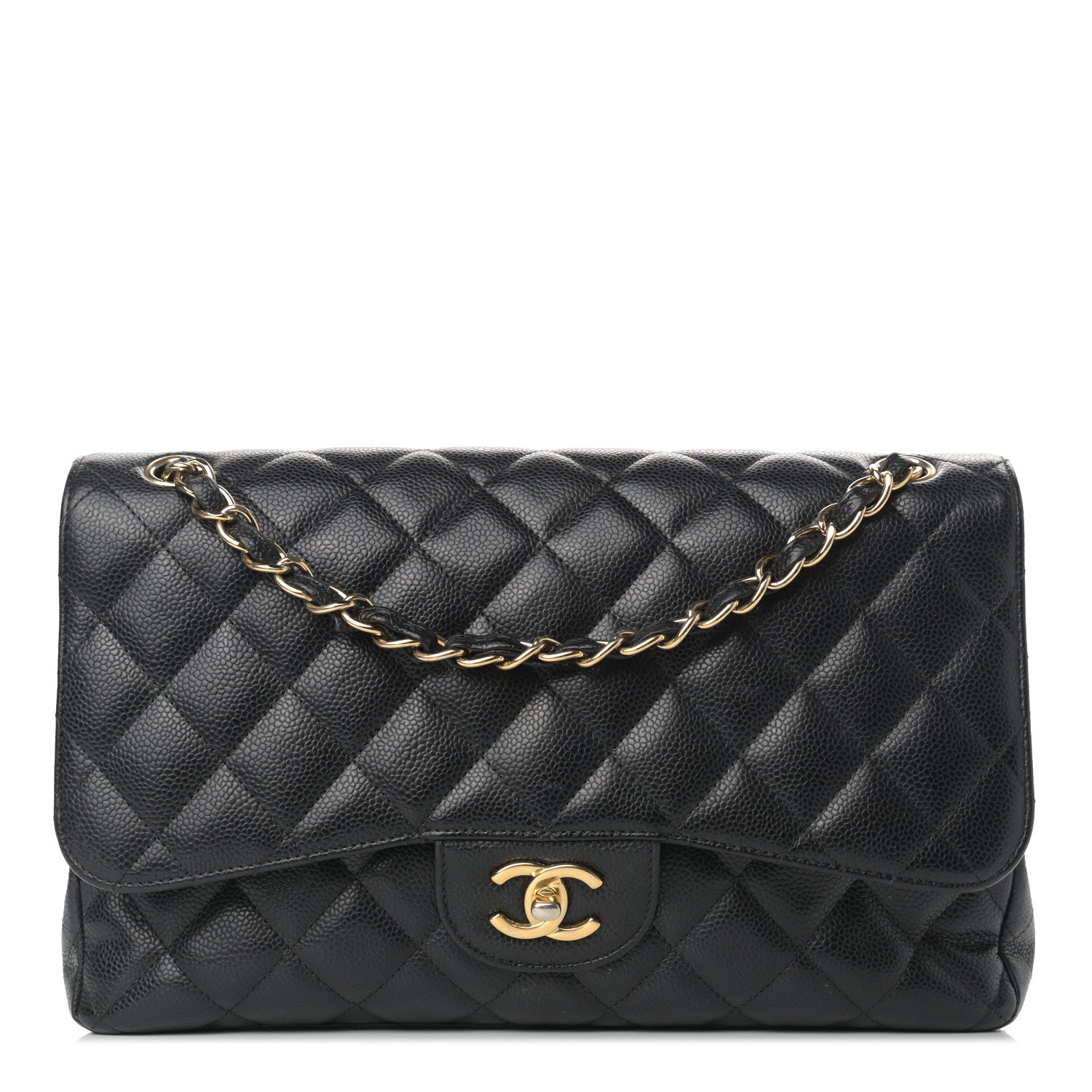 Chanel Caviar Quilted Jumbo Double Flap Black 1 of 14