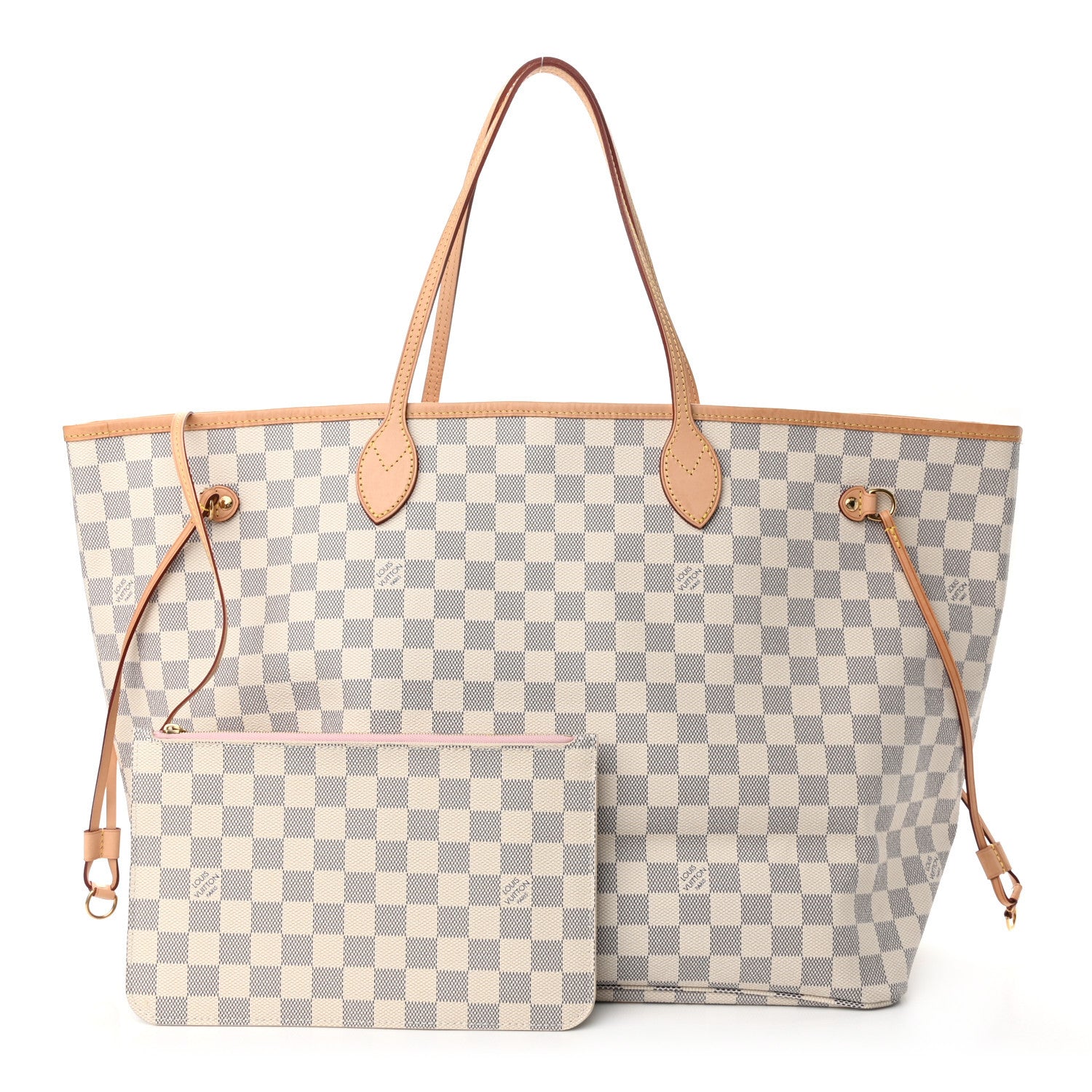 Louis Vuitton Damier Azur Neo Neverfull GM Rose Ballerine 1 of 9