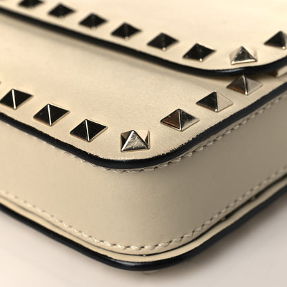 Valentino Garavani Vitello Rockstud Flap Crossbody Bag Light Ivory 8 of 8
