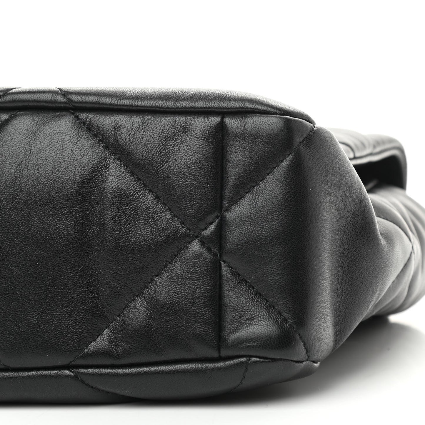 Lambskin Quilted Large Chanel 19 Flap Black