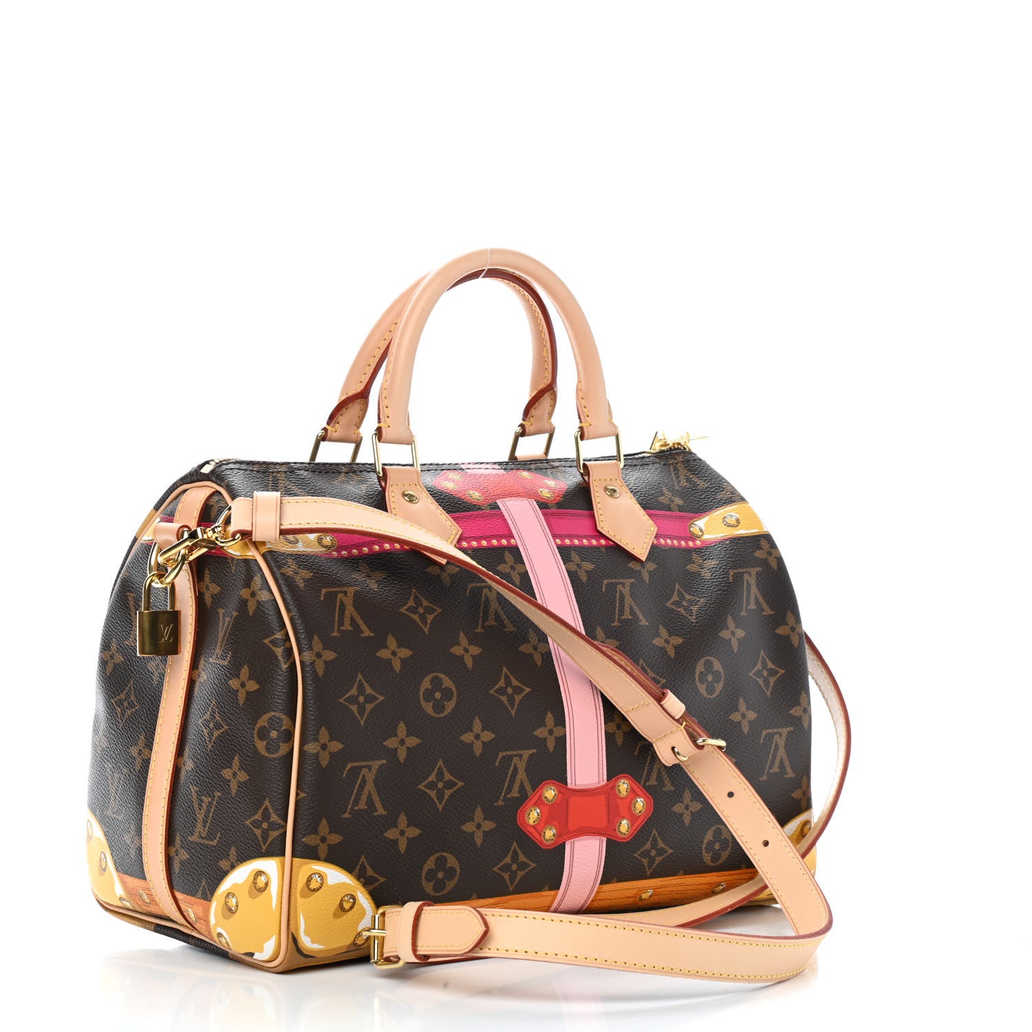 Louis Vuitton Monogram Summer Trunks Speedy Bandouliere 30 3 of 8