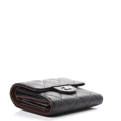 Chanel Caviar Quilted Compact Flap Wallet Black 3 of 8