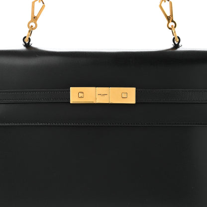 Saint Laurent Smooth Calfskin Manhattan Top Handle Black 8 of 10