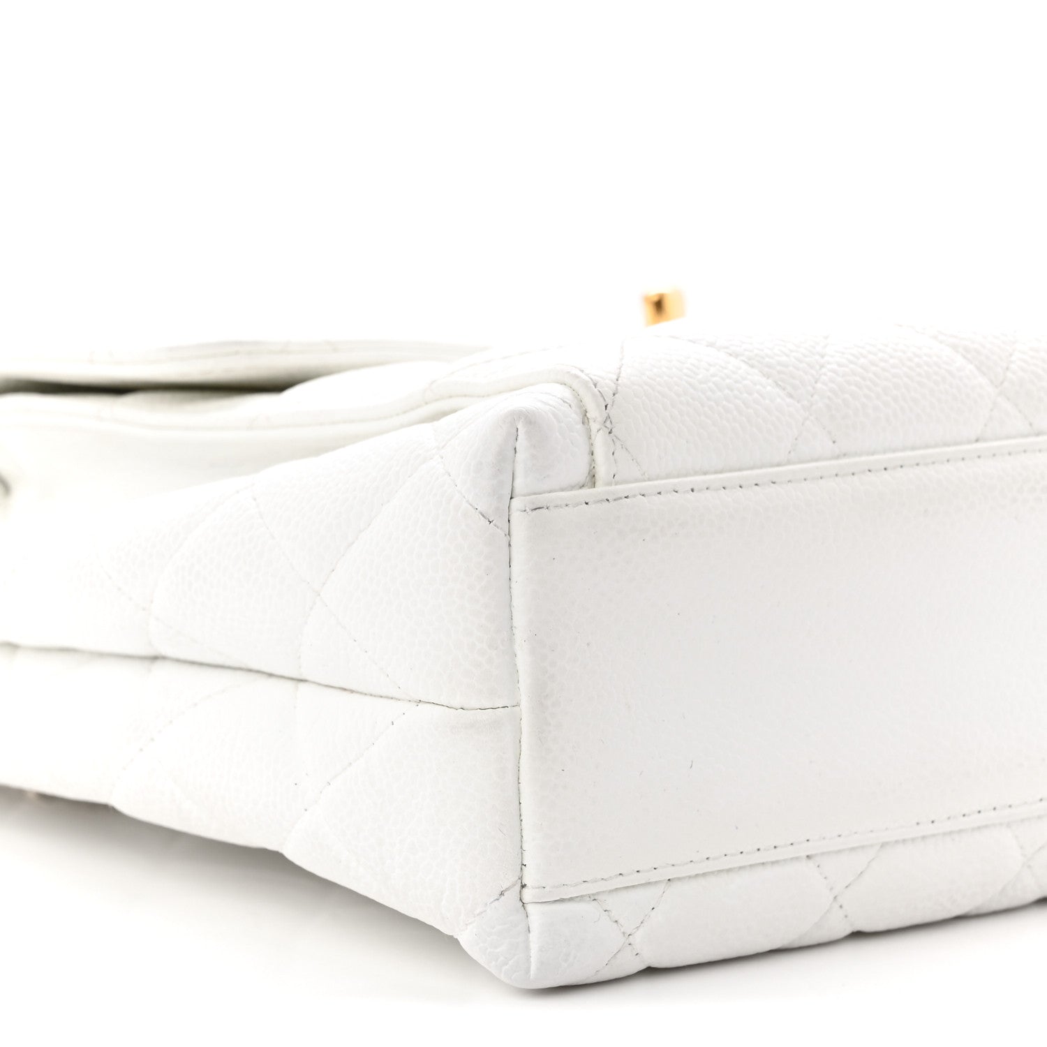 Chanel Caviar CC Shoulder Bag White 10 of 11