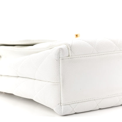 Chanel Caviar CC Shoulder Bag White 10 of 11