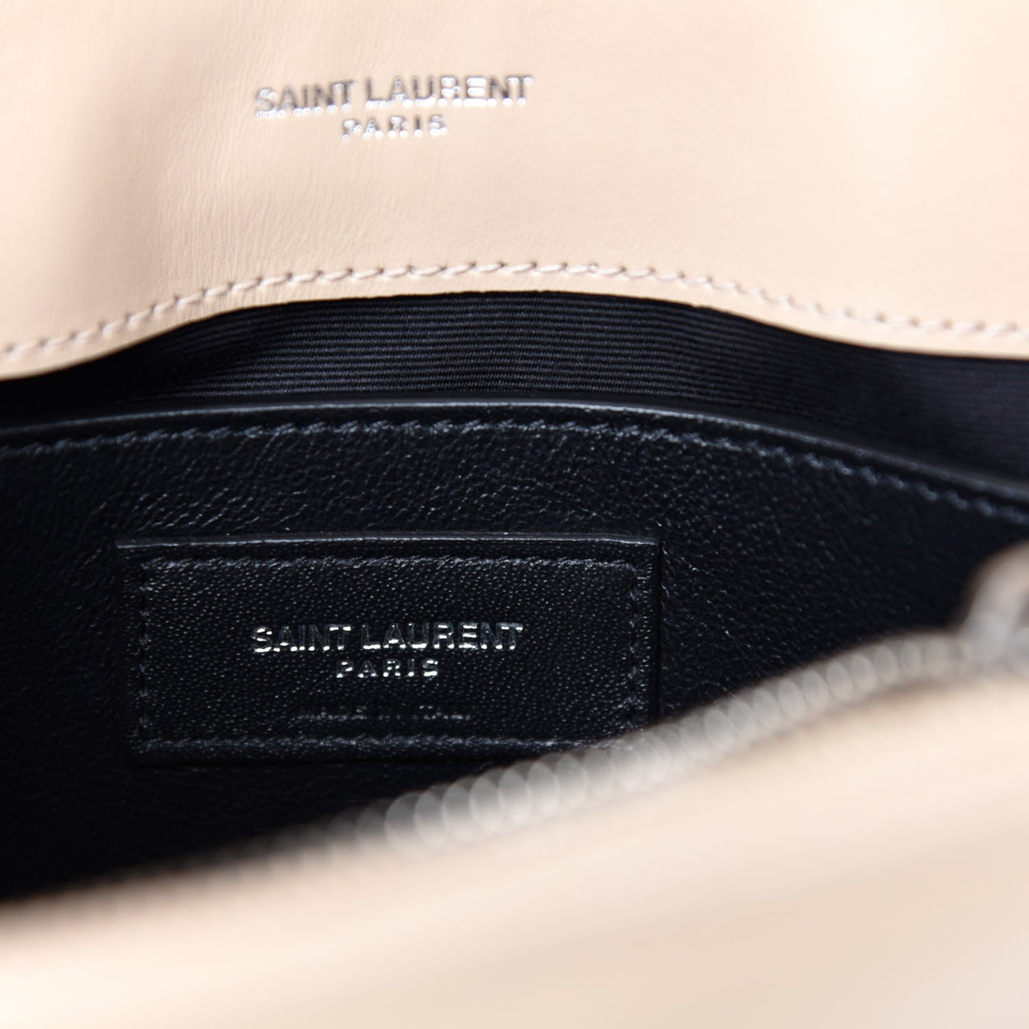 Saint Laurent Calfskin Y Quilted Monogram Small Loulou Chain Satchel Nude Powder 8 of 12