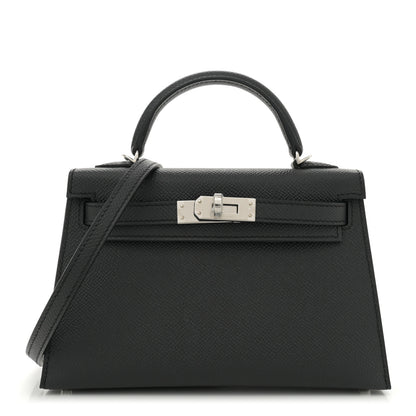 Hermes Epsom Mini Kelly Sellier 20 Black 1 of 11