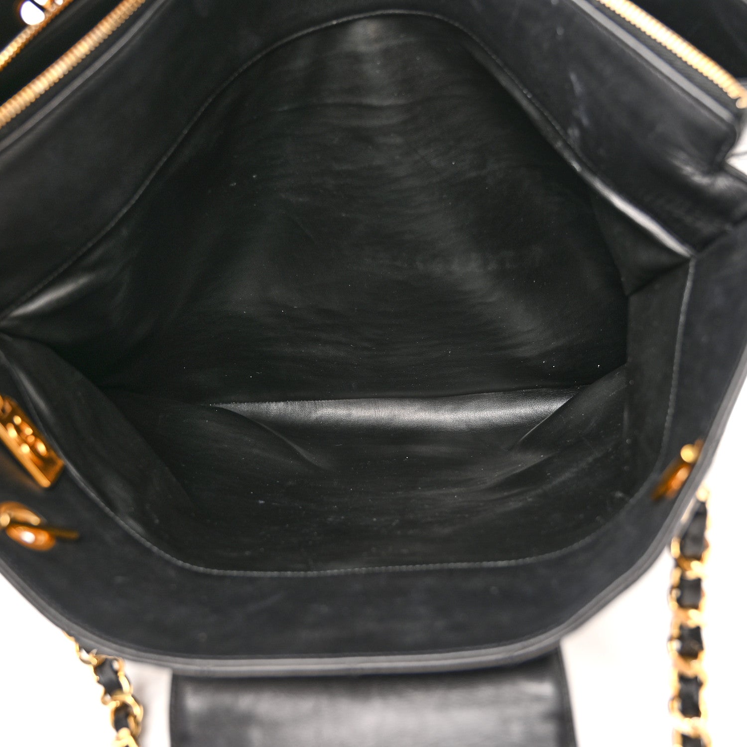 Chanel Calfskin Stitched XL Weekender Black 7 of 13