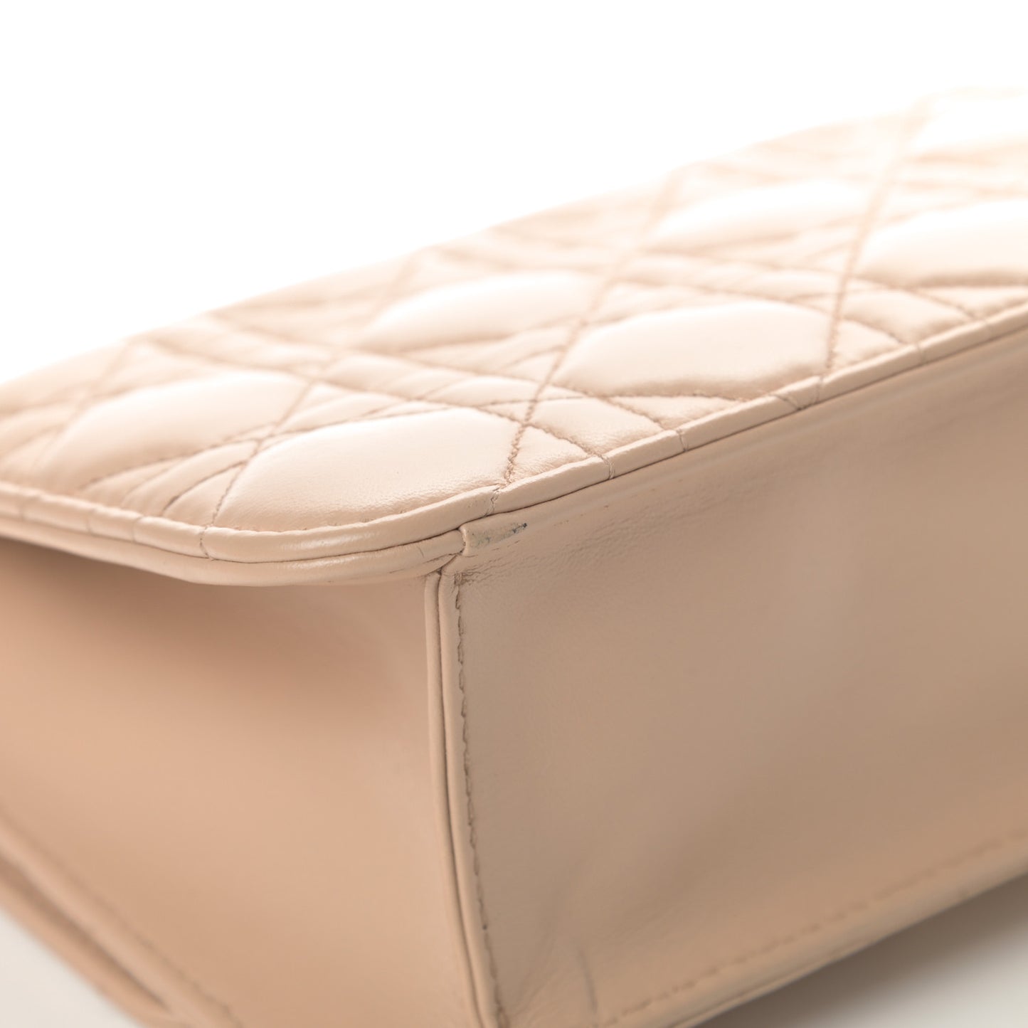 Lambskin Cannage Miss Dior Promenade Pouch Beige