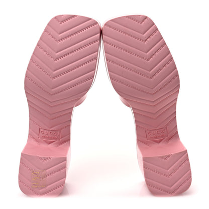 Gucci Rubber Gucci Logo Womens Platform 20/60mm Slide Sandals 36 Wild Rose 5 of 8