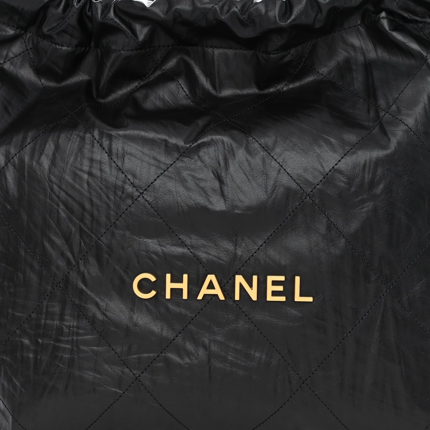 Chanel Crumpled Calfskin Quilted Chanel 22 Black 10 of 14