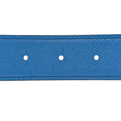 Hermes Epsom 32mm Belt Strap 105 Bleu Frida Etoupe 5 of 5