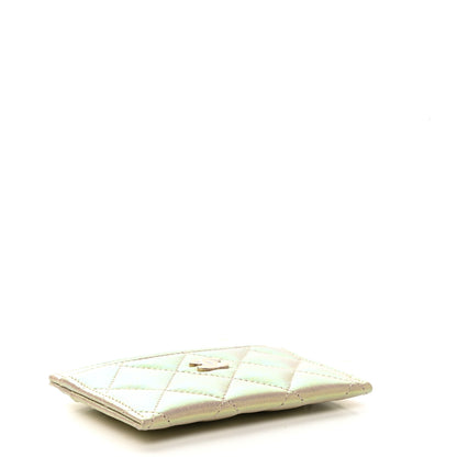Chanel Iridescent Lambskin Quilted Card Holder Ivory 4 of 8
