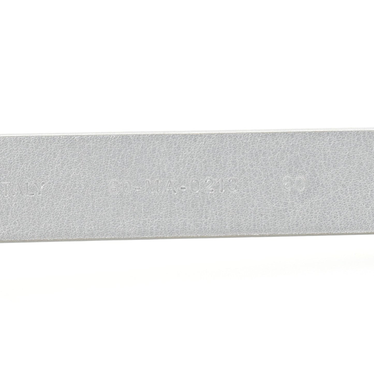 Metallic Calfskin Saddle Belt 80 32 Silver