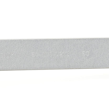 Christian Dior Metallic Calfskin Saddle Belt 80 32 Silver 6 of 8