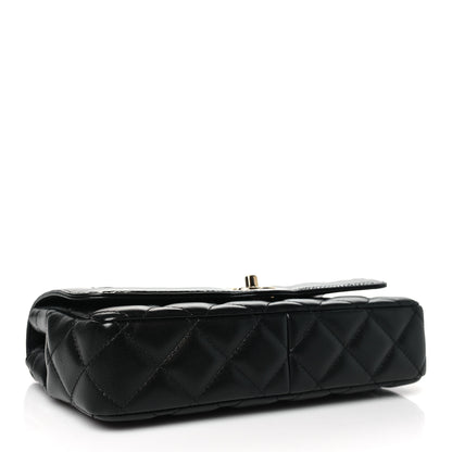 Chanel Lambskin Patent Calfskin Quilted Small Flap Bag Black 4 of 11
