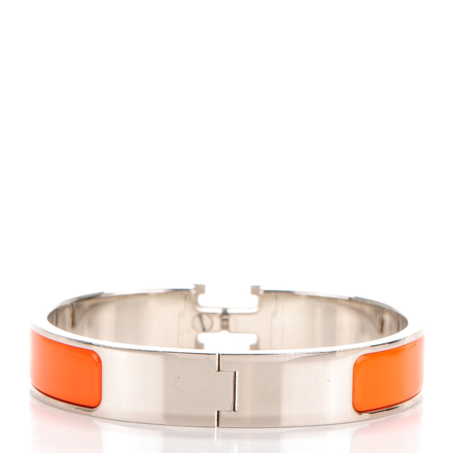 Enamel Narrow Clic Clac H Bracelet PM Orange