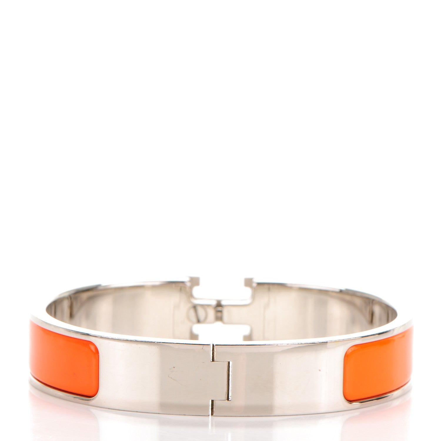 Hermes Enamel Narrow Clic Clac H Bracelet PM Orange 3 of 5