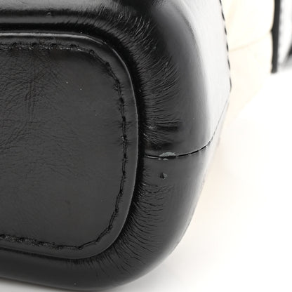Chanel Aged Calfskin Quilted Small Gabrielle Hobo Black White 11 of 15