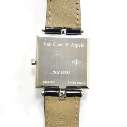 Van Cleef & Arpels Stainless Steel Alligator 27mm Classic Square Quartz Watch 4 of 12
