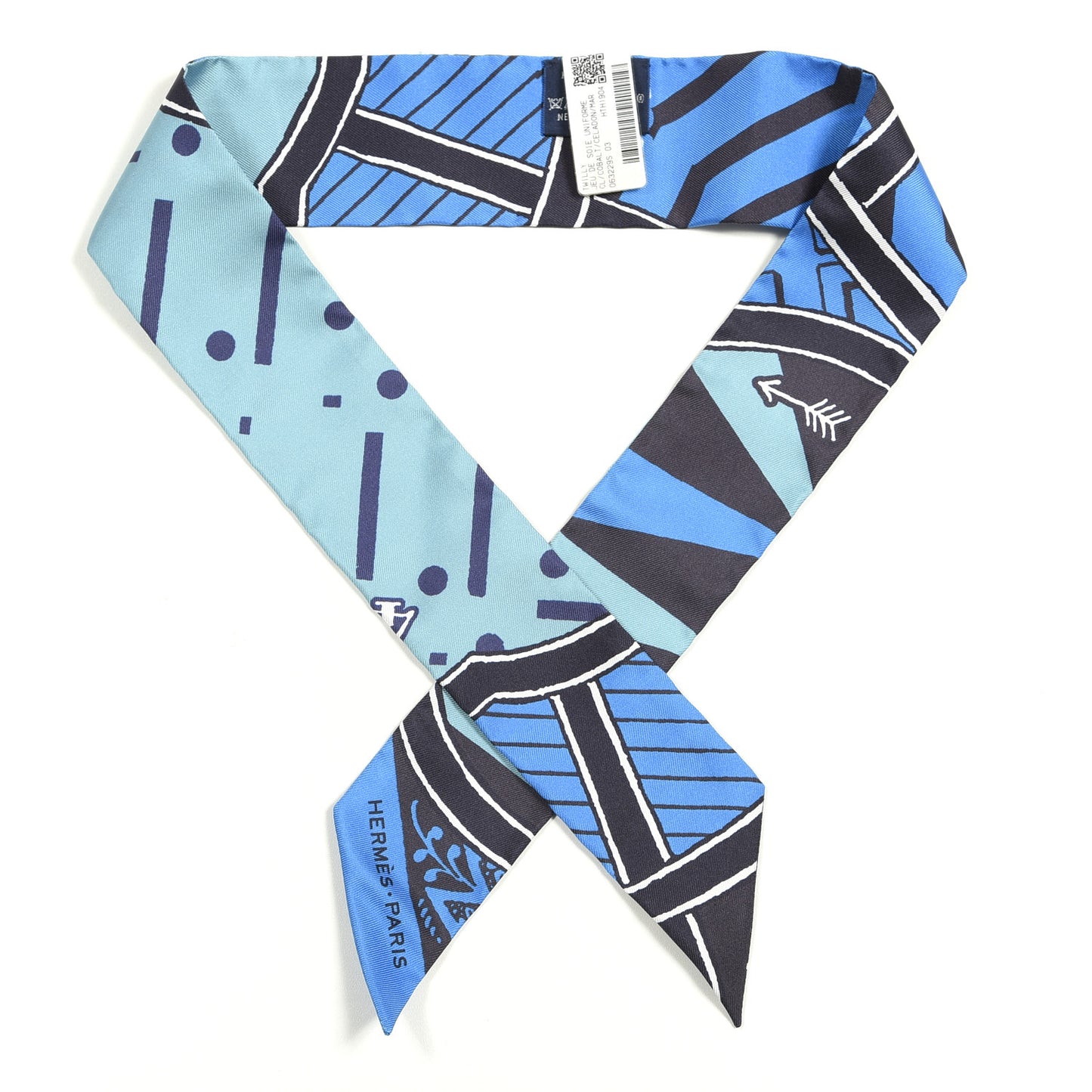 Silk Jeu de Soie Uniforme Twilly Cobalt Celadon Marine