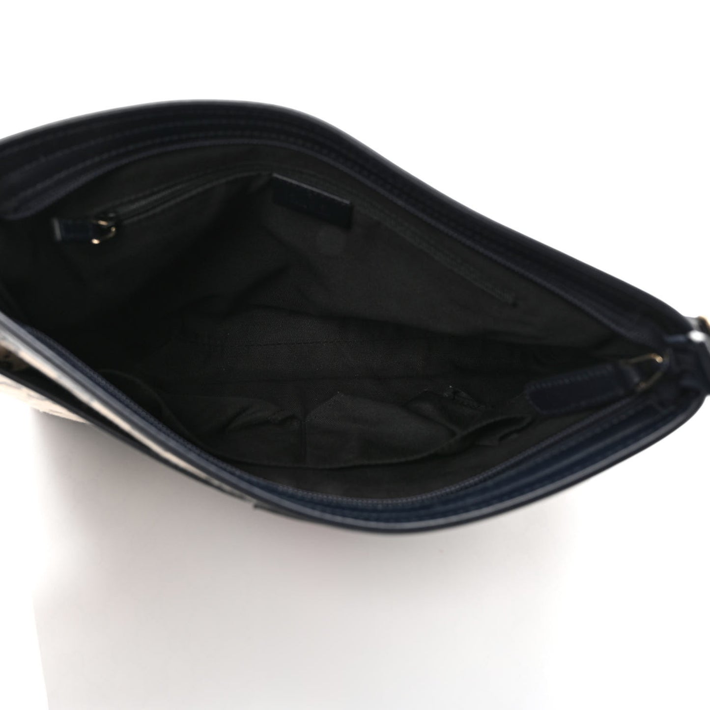 GG Supreme Monogram Web Flat Messenger Bag Navy