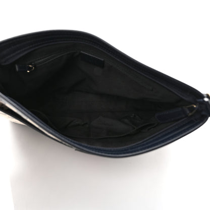 Gucci GG Supreme Monogram Web Flat Messenger Bag Navy 5 of 10