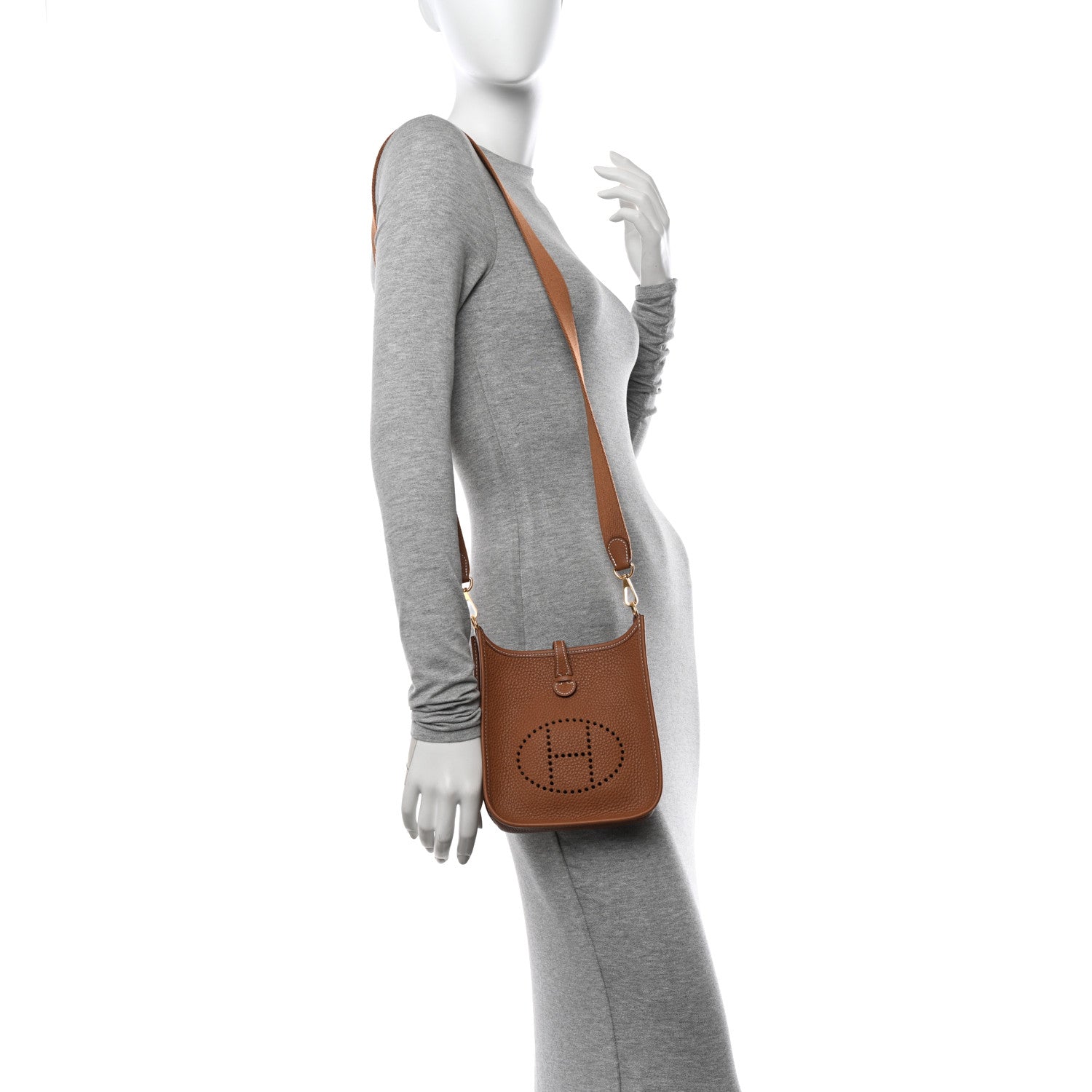 Hermes Taurillon Clemence Evelyne TPM Gold 2 of 13