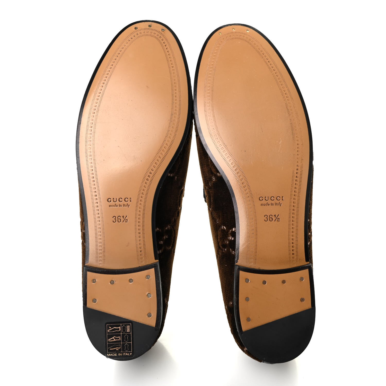 Gucci Velvet GG Monogram Horsebit Womens Jordaan Loafers 36.5 Brown Black 5 of 8