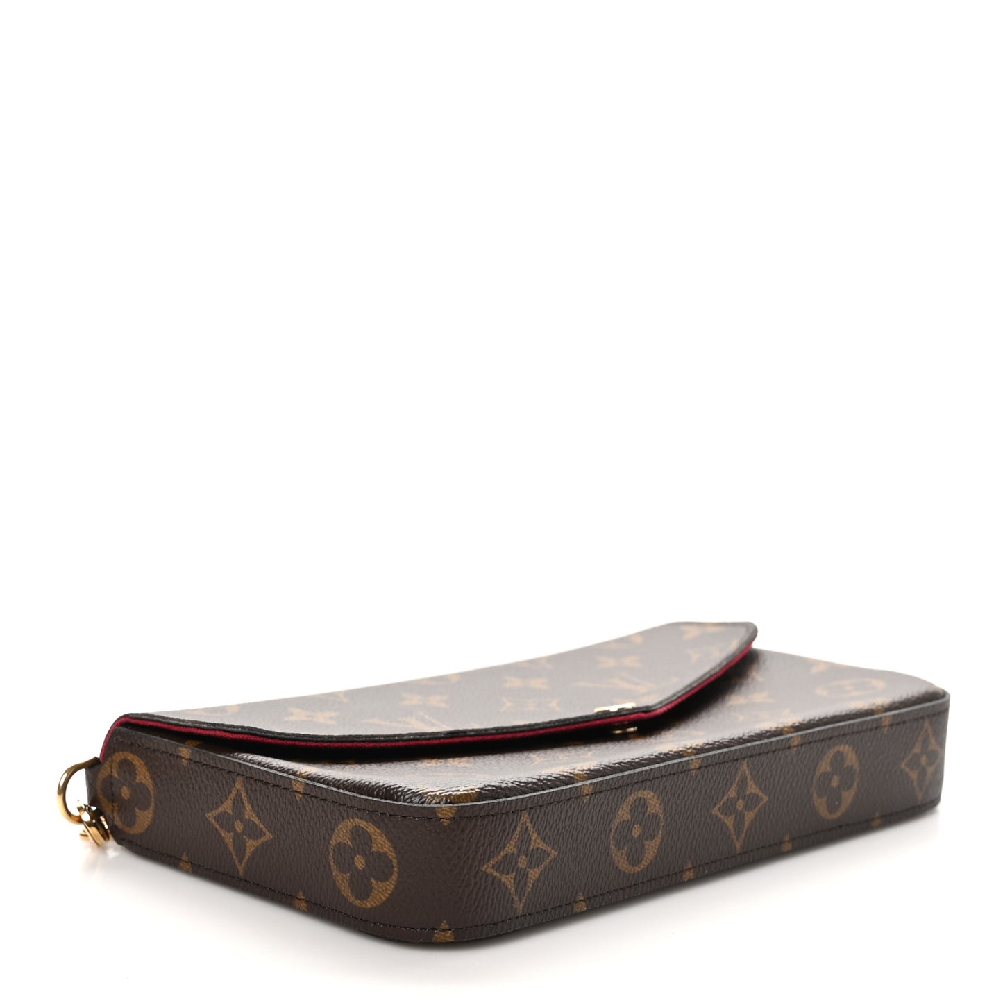 Monogram Pochette Felicie Chain Wallet Fuchsia