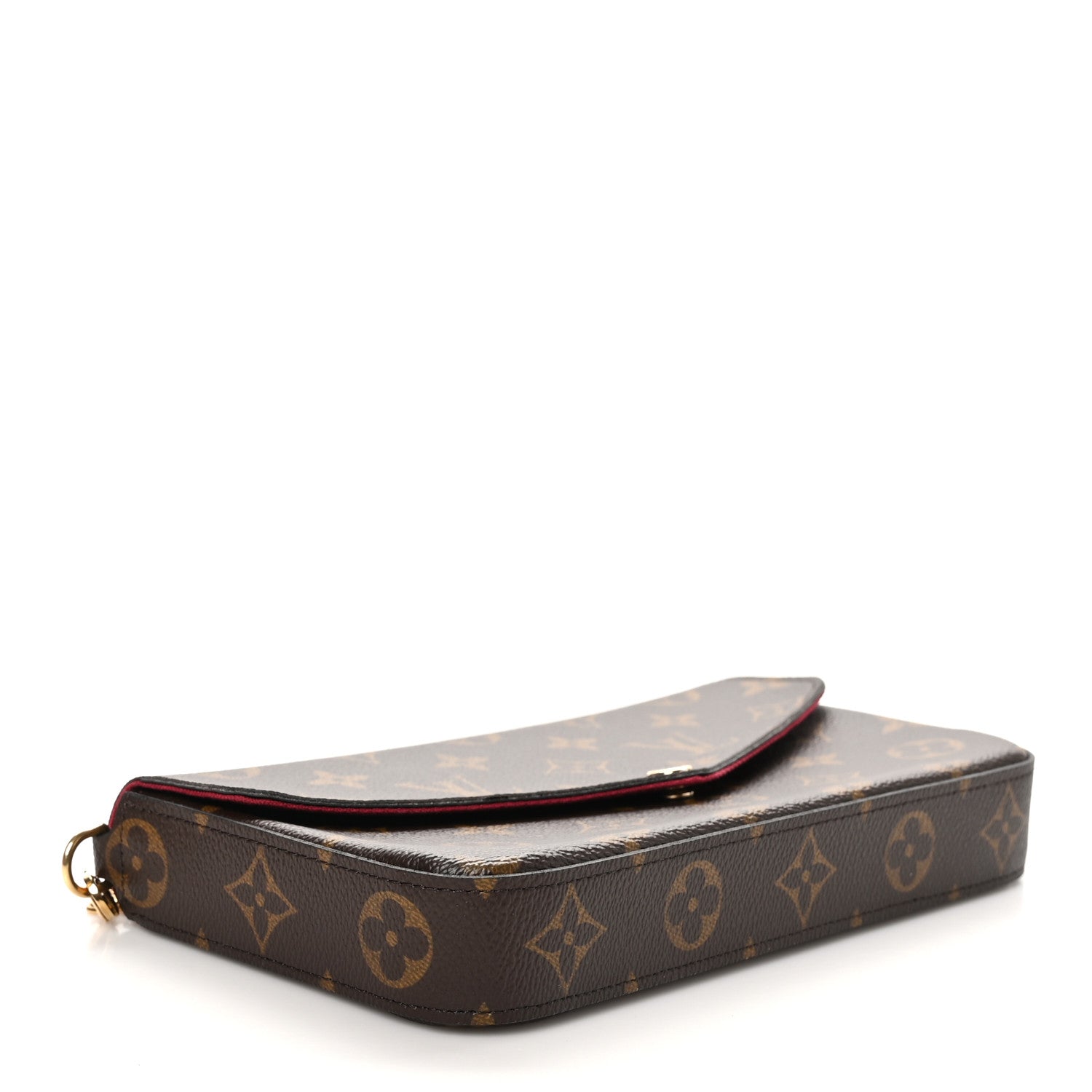 Louis Vuitton Monogram Pochette Felicie Chain Wallet Fuchsia 5 of 10