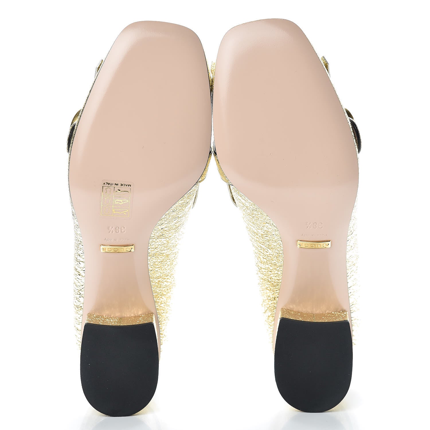 Gucci Galassia GG Marmont Fringe 50mm Loafer Pumps 38.5 Platino 5 of 8