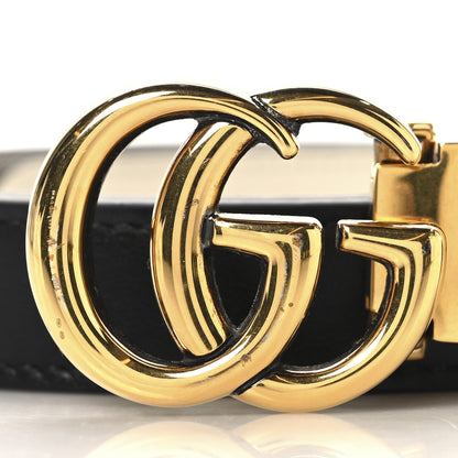 Gucci Plutone Calfskin Double G Reversible Belt 100 40 Black White 7 of 8