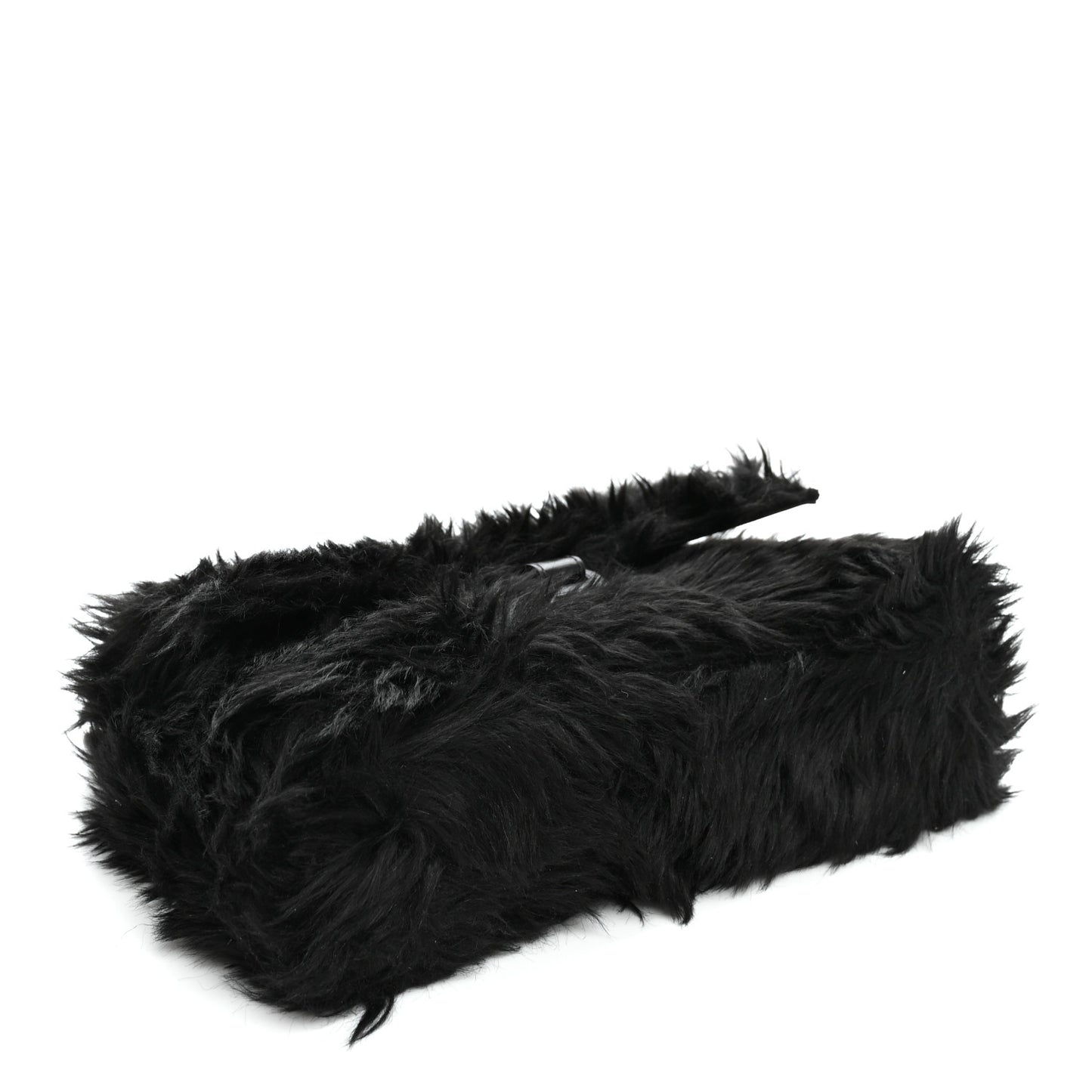 Faux Fur Small Downtown Shoulder Bag Black