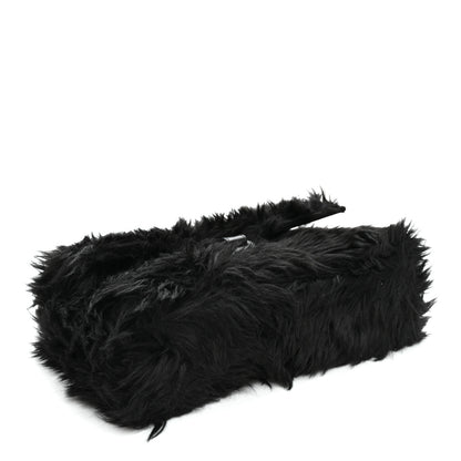 Balenciaga Faux Fur Small Downtown Shoulder Bag Black 4 of 10