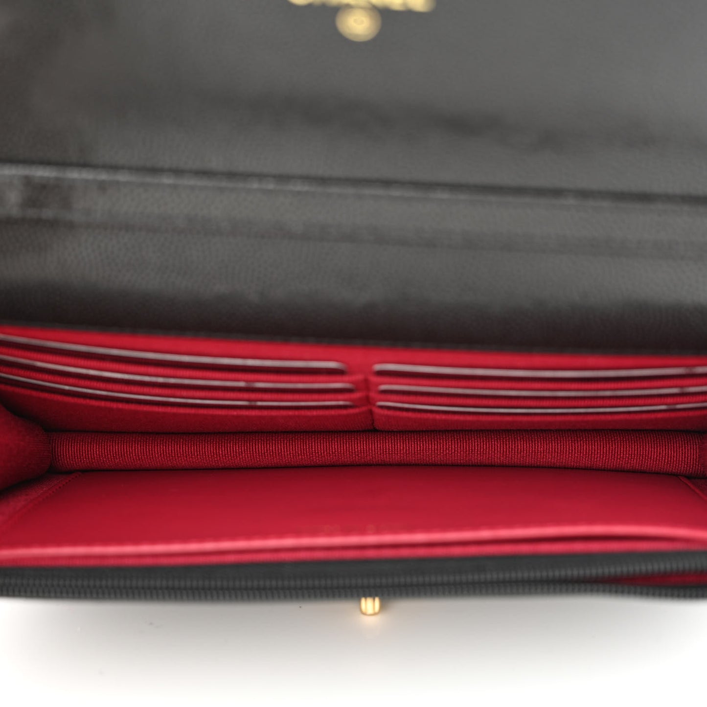 Caviar Quilted Twist Your Buttons Wallet On Chain WOC Black