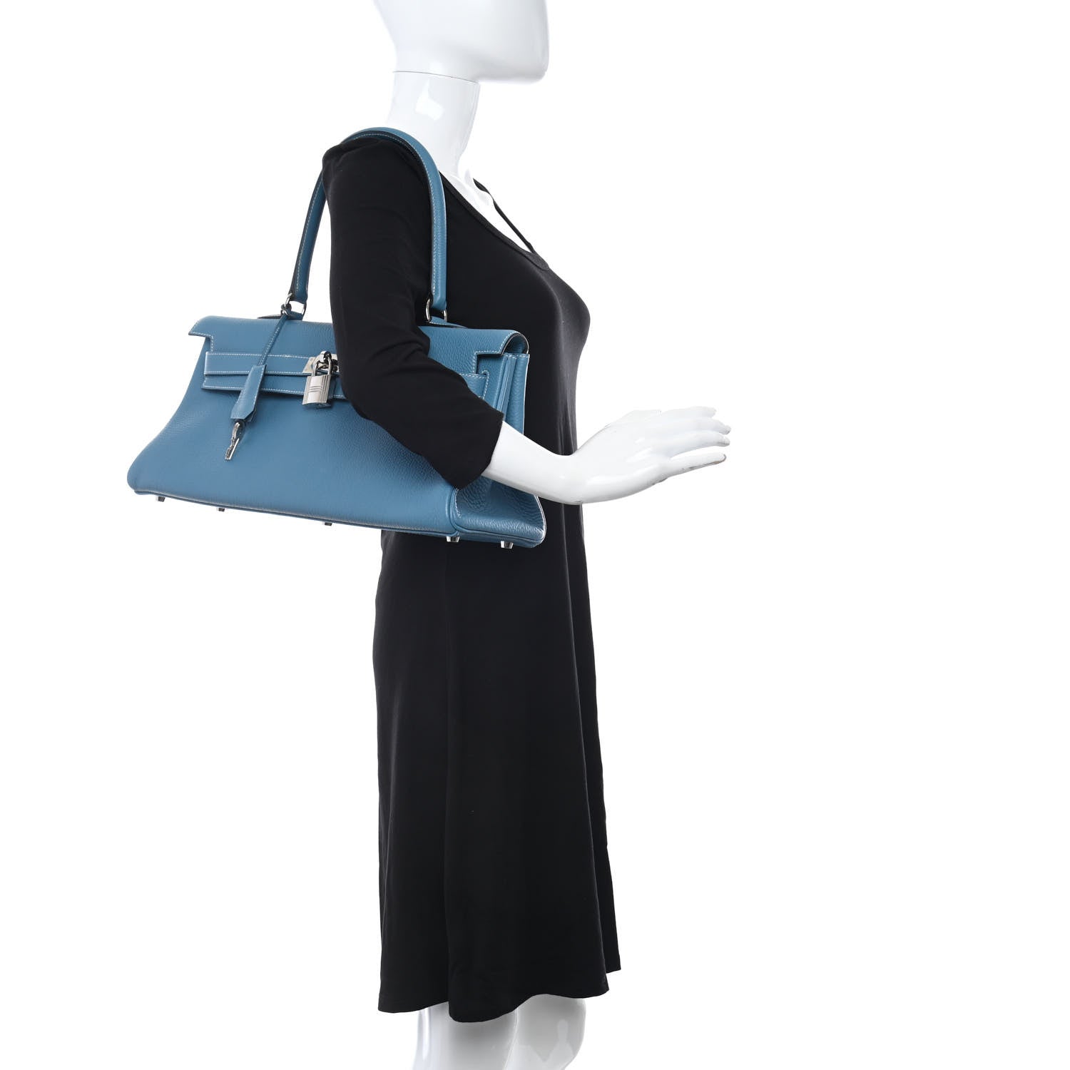 Hermes Togo Shoulder Kelly 40 Blue Jean 2 of 10