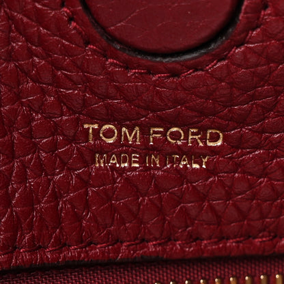 Tom Ford Pebbled Calfskin Large Alix Padlock Zip Hobo Bag Cranberry 8 of 12
