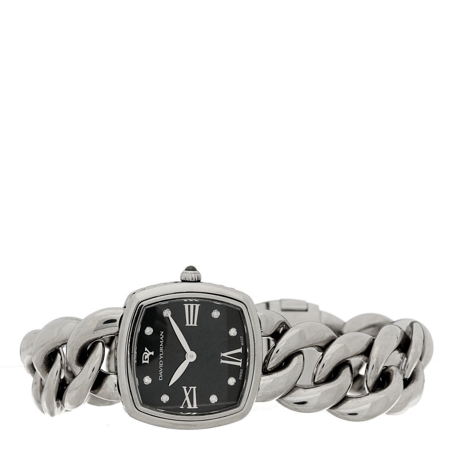 David Yurman Stainless Steel Diamond 27mm Albion Quartz Watch Black 2 of 4