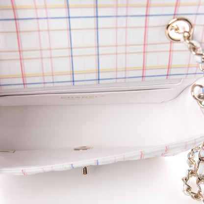 Chanel Iridescent Calfskin Quilted Mini Rectangular Flap Multicolor White 4 of 8