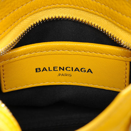 Balenciaga Chevre Silver Metallic Edge Hardware Nano City Jaune Epi 7 of 8
