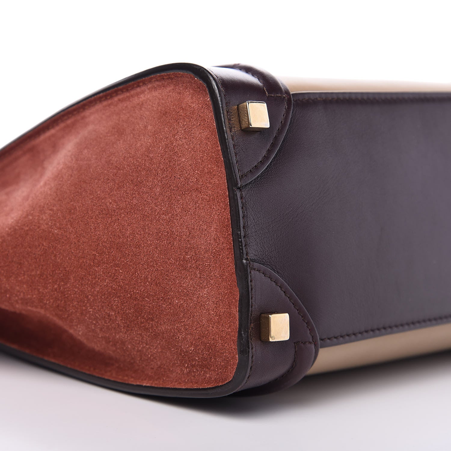 Celine Smooth Calfskin Suede Micro Tri-Color Luggage Beige 7 of 10
