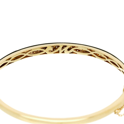 Parker & West by FASHIONPHILE 18K Yellow Gold Diamond .97ct Pave Bangle Bracelet M 6 of 8