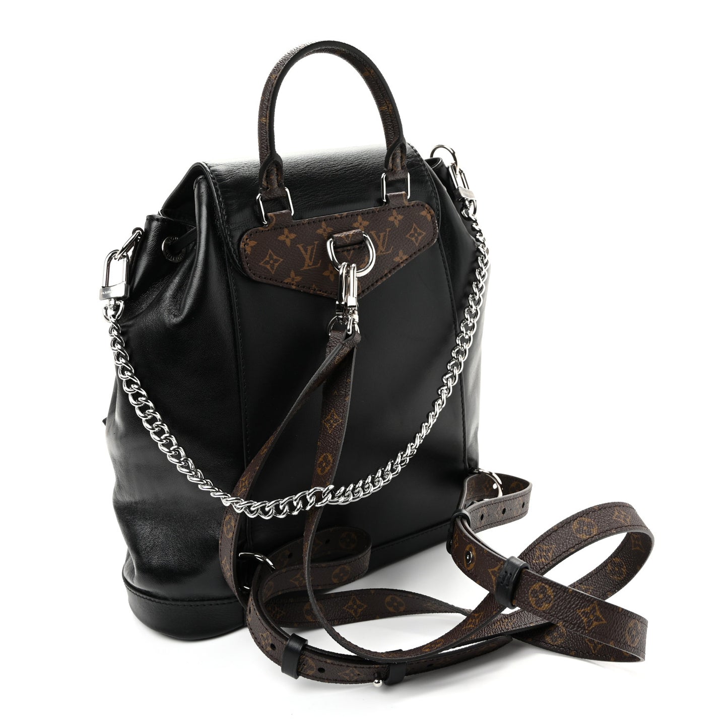 Lambskin Monogram Montsouris Vibe PM Black