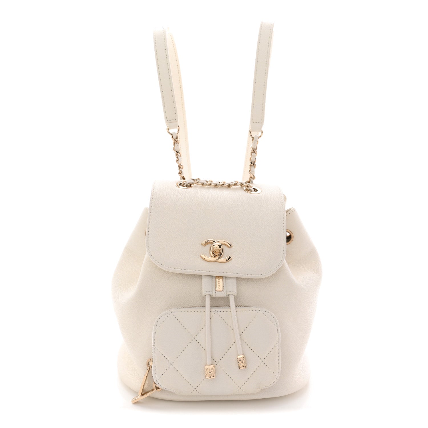 Chanel Caviar Quilted Mini Business Affinity Backpack White 1 of 12