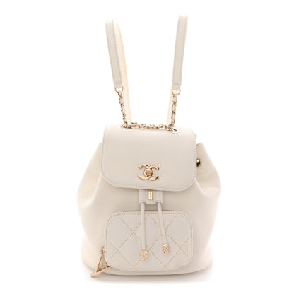 Chanel Caviar Quilted Mini Business Affinity Backpack White 1 of 12
