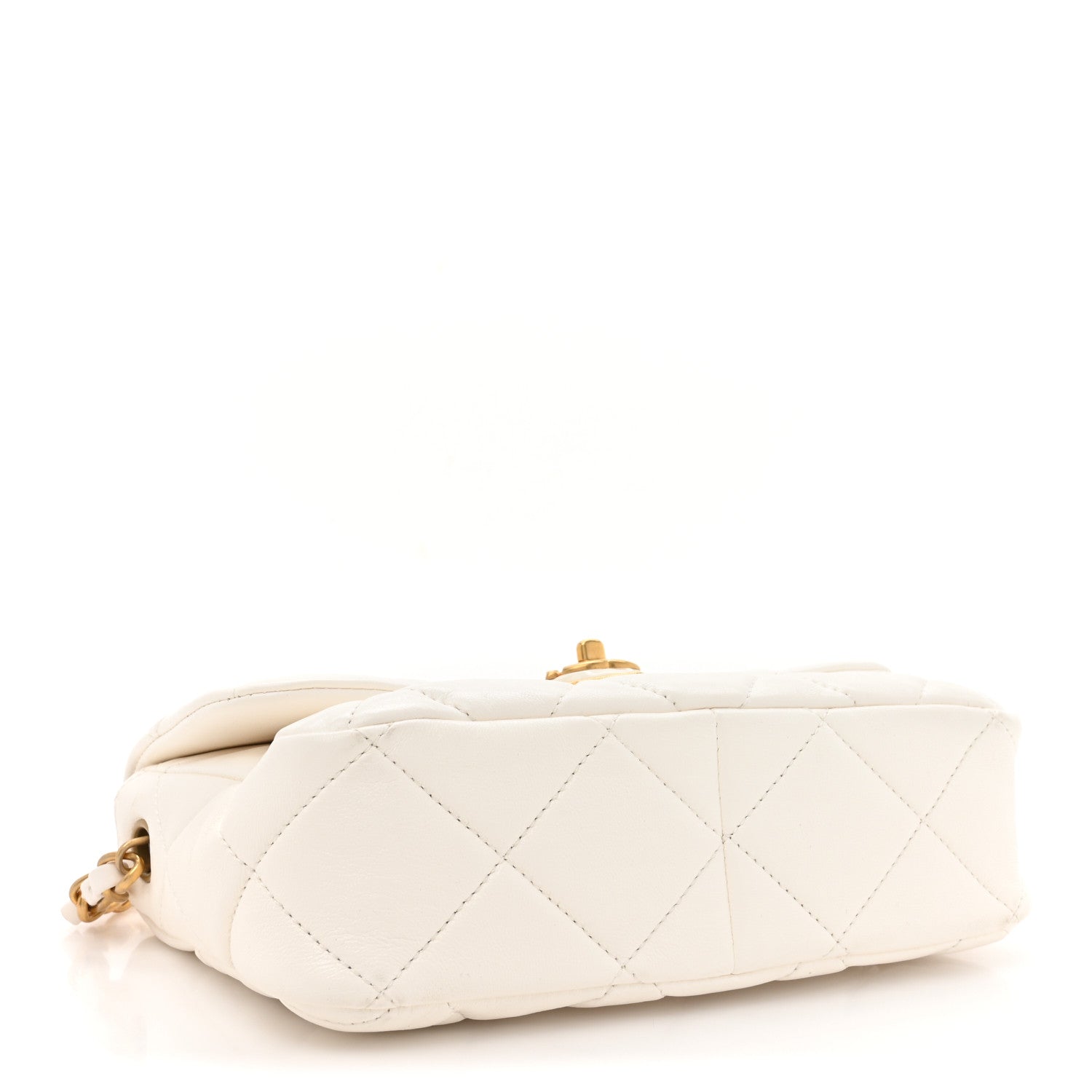 Chanel Lambskin Plexiglass Quilted Coco Love Flap White 4 of 12